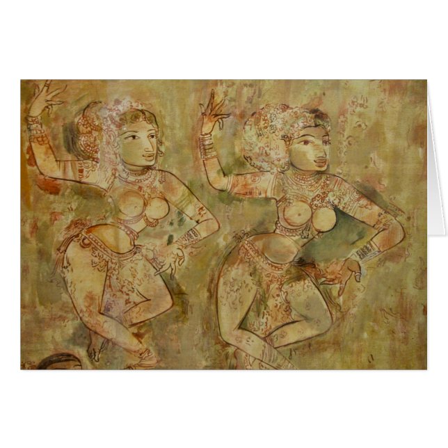 Dansare - Kerala, Indien OBS Kort (Framsidan Horizontal)