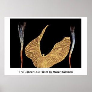 Dansare Loie som är mer full vid Moser Koloman Poster