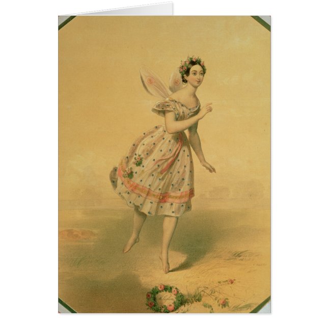 Dansare Maria Taglioni Hälsningskort (Framsidan)