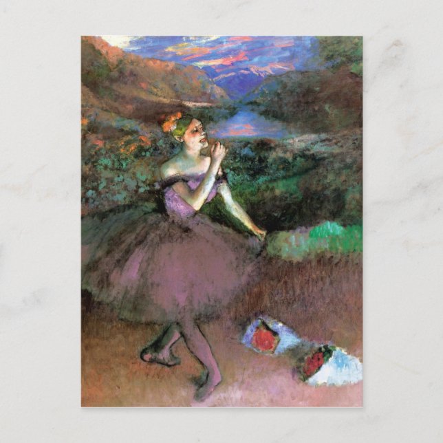 dansare med Bouquets by Degas Vykort (Framsida)