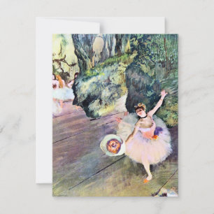 Dansare med en bukett blommor av Edgar Degas