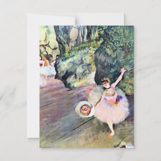 Dansare med en bukett blommor av Edgar Degas