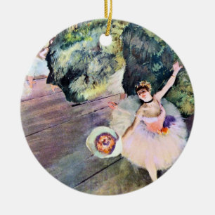Dansare med en bukett blommor av Edgar Degas Julgransprydnad Keramik