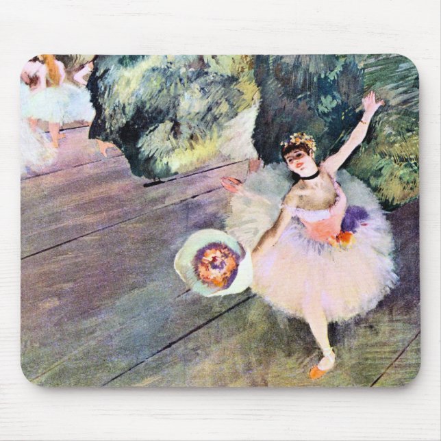 Dansare med en bukett blommor av Edgar Degas Musmatta (Framsidan)