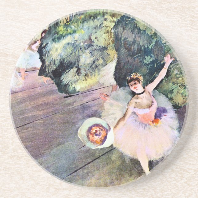 Dansare med en bukett blommor av Edgar Degas Underlägg Sandsten (Framsidan)