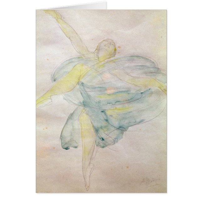 Dansare med skyler hälsningskort (Framsidan)