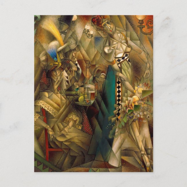 Dansare på café (Dancer in a Cafe) av Metzinger Vykort (Framsida)