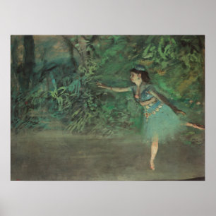 dansare på scenen av Edgar Degas, Vintage Ballet Poster