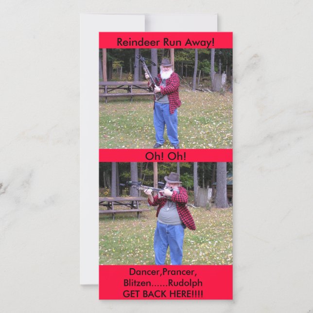 Dansare Prancer, Blitzen Julkort (Framsida)