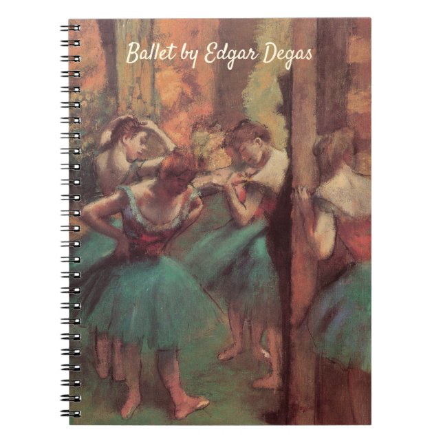 Dansare, rosa och grön av Edgar Degas Anteckningsbok (Framsidan)