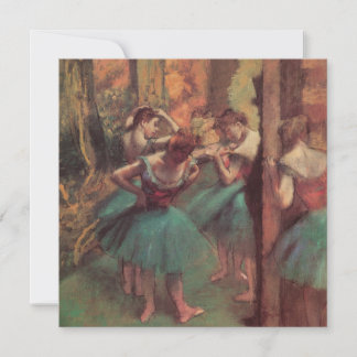 Dansare, rosa och grön av Edgar Degas Inbjudningar