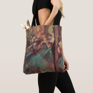 Dansare, rosa och grön av Edgar Degas Tygkasse