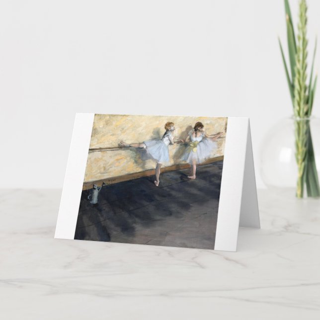 Dansare som arbetar vid barren, Edgar Degas Kort (Framsida)
