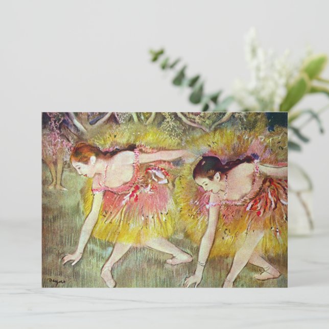 Dansare som böjer sig ned av Edgar Degas, balettko (Stående Fram)