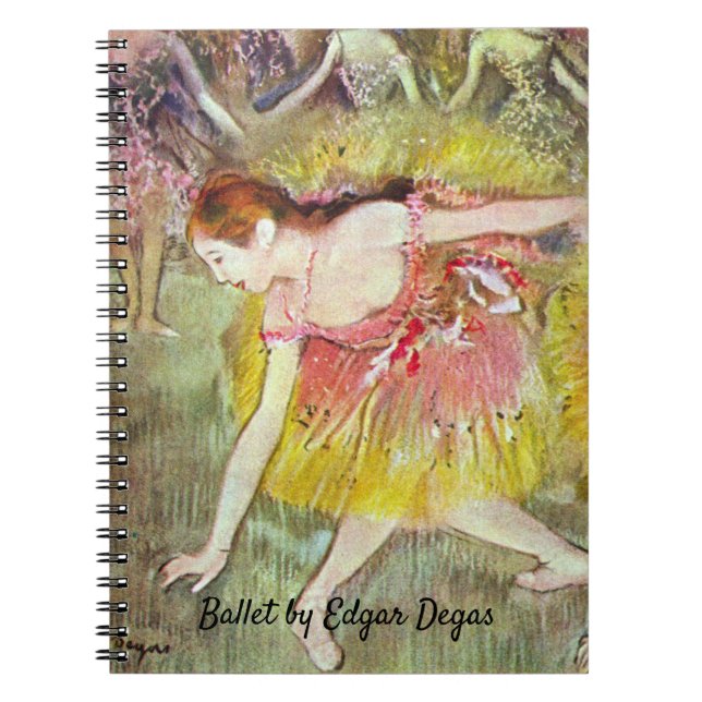 Dansare som böjer sig ned av Edgar Degas, balettko Anteckningsbok (Framsidan)
