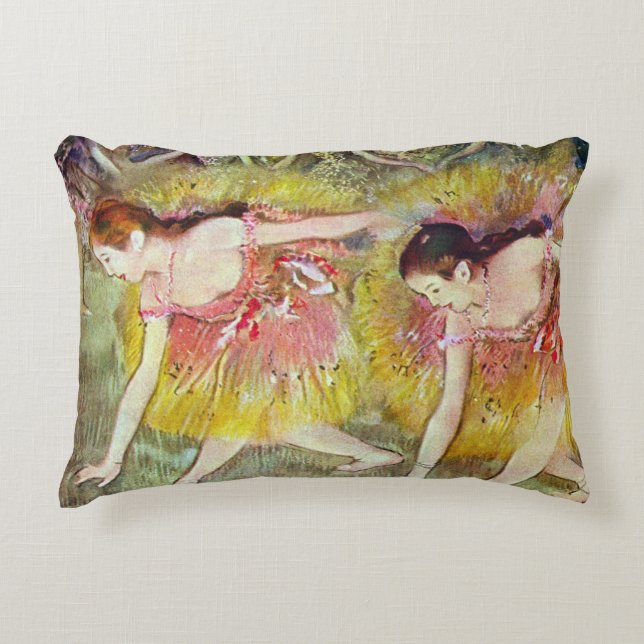 Dansare som böjer sig ned av Edgar Degas, balettko Prydnadskudde (Framsidan)