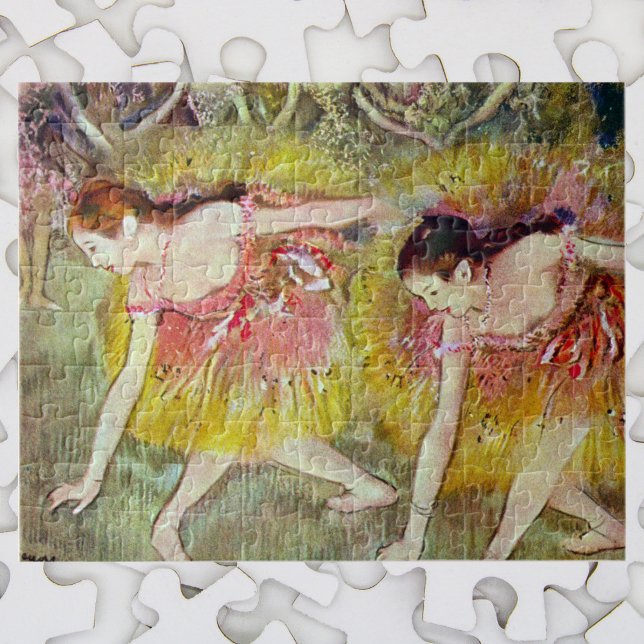 Dansare som böjer sig ned av Edgar Degas, balettko Pussel (Skapare uppladdad)