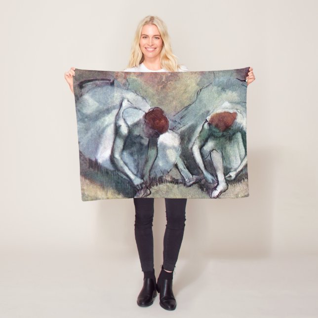 dansare som jagar deras skor, Edgar Degas Fleecefilt (På plats)