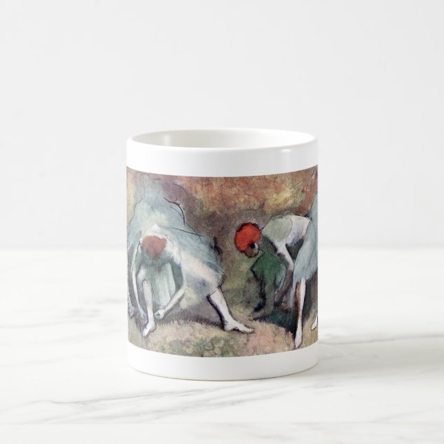 dansare som jagar deras skor, Edgar Degas Kaffemugg (Center)