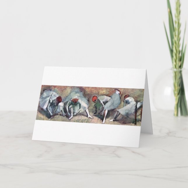dansare som jagar deras skor, Edgar Degas Kort (Framsida)