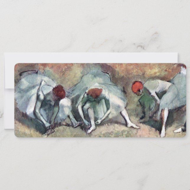 Dansare som knyter sina skor av Edgar Degas Inbjudningar (Framsida)