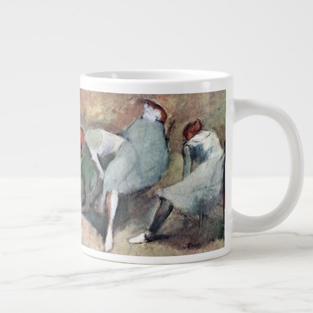 Dansare som lakar sina skor av Edgar Degas Jumbo Mugg (Höger)