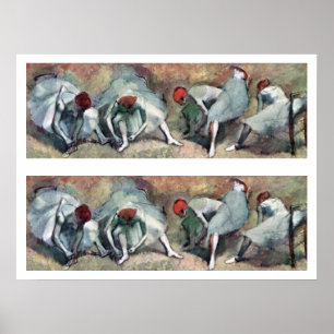 Dansare som snürar sina skor av Edgar Degas Poster