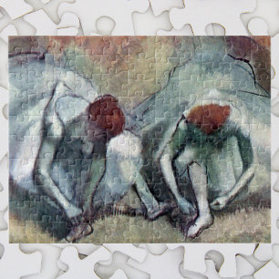 Dansare som snürar sina skor av Edgar Degas Pussel