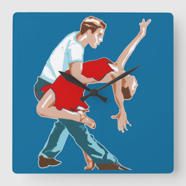 dansare tar tid på fyrkantig klocka (Framsida)