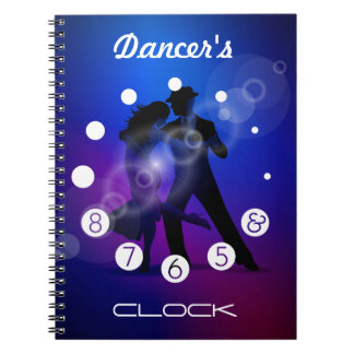 Dansare tar tid på med numrerar för Dancer's. Anteckningsbok Med Spiral