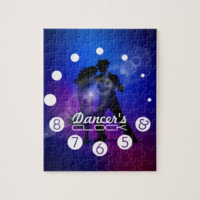 Dansare tar tid på med numrerar för Dancer's. Pussel (Vertikal)