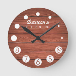 Dansare tar tid på med numrerar för Dancer's. Rund Klocka