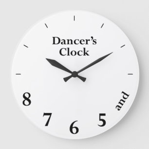 Dansare tar tid på stor klocka