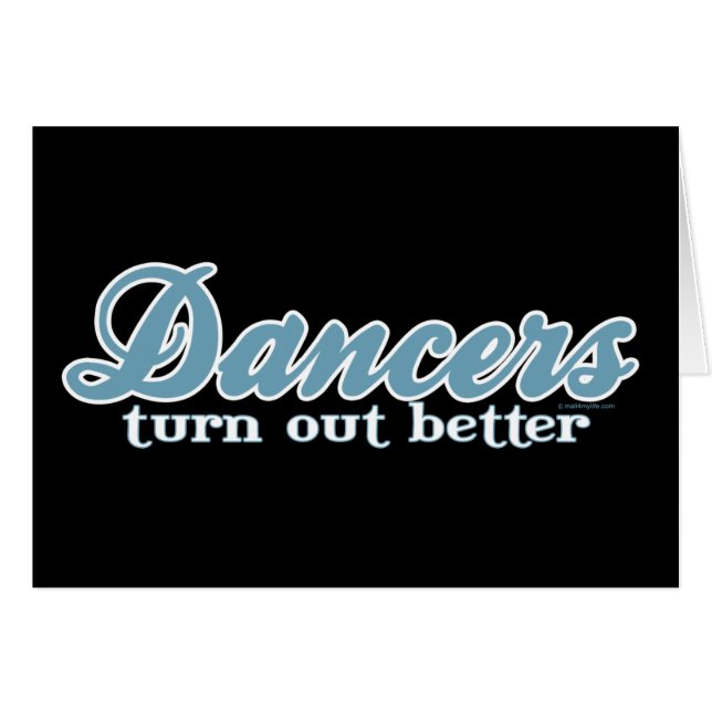 Dansare vänder ut bättre hälsningskort (Framsidan Horizontal)
