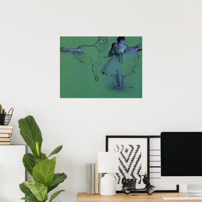 Dansare vid barrn av Edgar Degas, balettkonst Poster (Hemmakontoret)