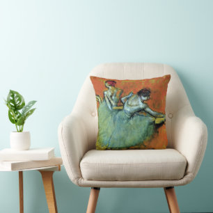 Dansare vid barrn av Edgar Degas, Vintage Ballet Kudde