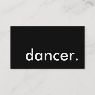 dansare. visitkort