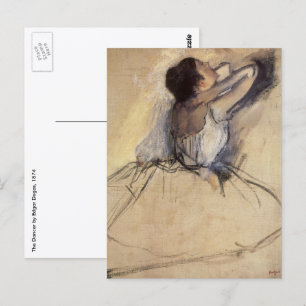 Dansaren av Edgar Degas, Vintage Ballerinakonst Vykort