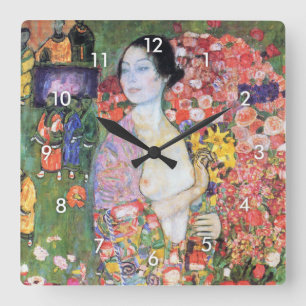 Dansaren, Gustav Klimt Fyrkantig Klocka