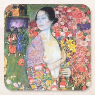 Dansaren, Gustav Klimt Underlägg Papper Kvadrat