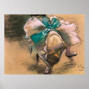 Dansaren som knyter sina band av Edgar Degas Poster