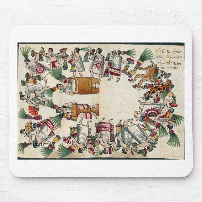 Dansarna från Aztec Noble Stil Musmatta (Framsidan)