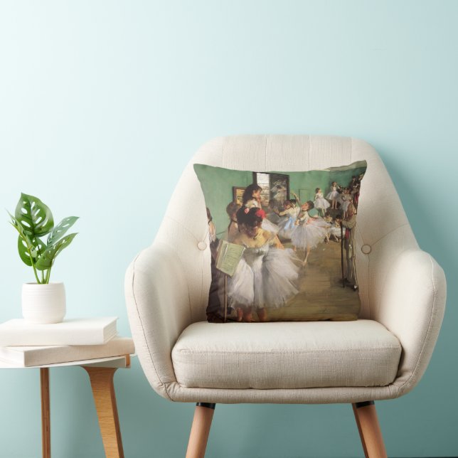 Dansas lektion av Degas, Vintage Impressionism Bal Kudde (Stol)