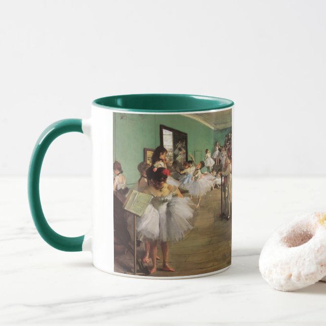 Dansas lektion av Degas, Vintage Impressionism Bal Mugg (Med munk)