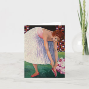 Dansballerinaen noterar kort