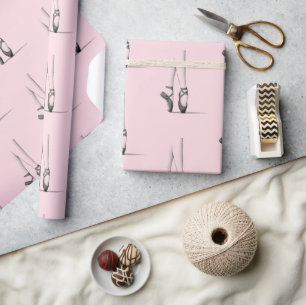 DansBallerinafot på rosor Presentpapper