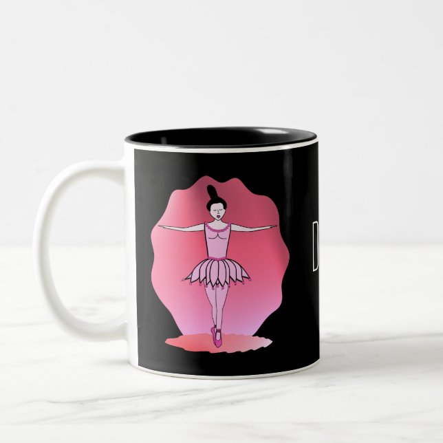 DansBallerinamugg Två-Tonad Mugg (Vänster)