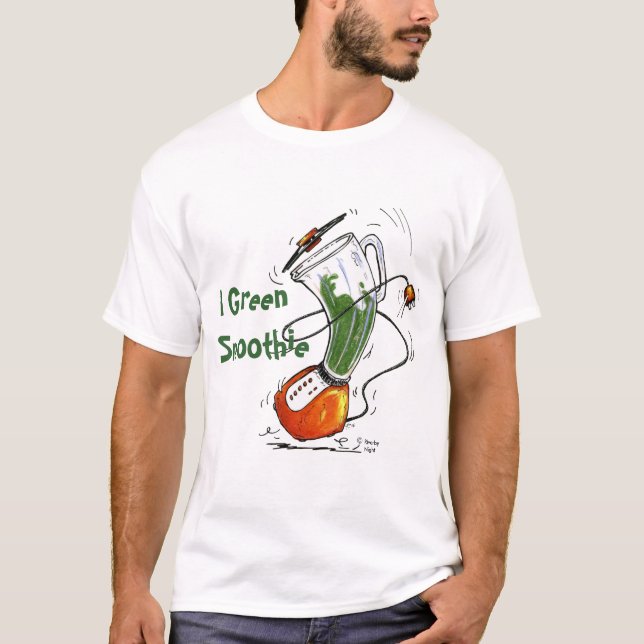 Dansblandare - jag görar grön smoothien tee shirt (Framsida)