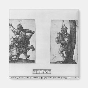 Dansbönder och en säckpipe- spelare, 1514 magnet