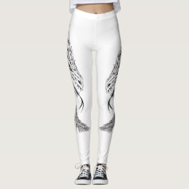 Dansdamasker med drakedesign leggings